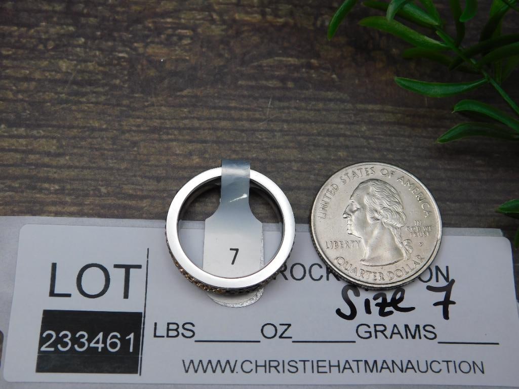 GENUINE STONE RING SIZE 7 - 5