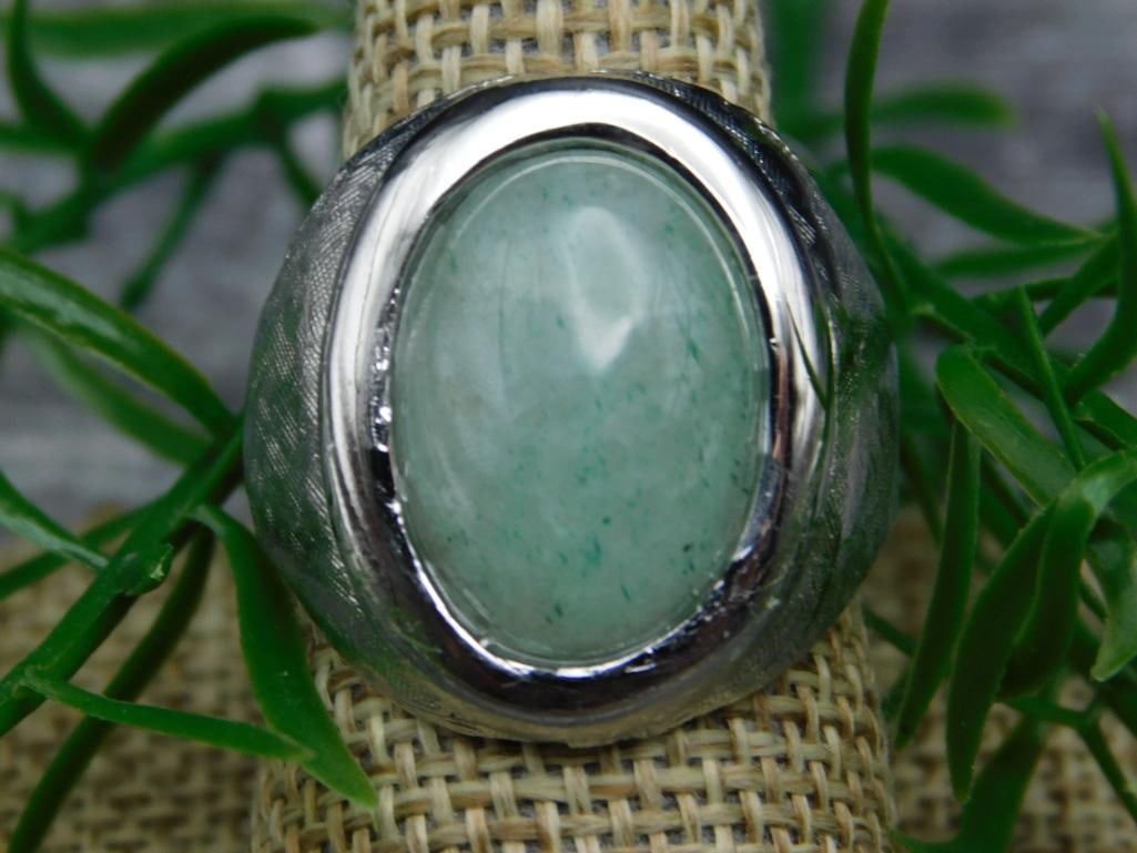 AVENTURINE RING ROCK STONE LAPIDARY SPECIMEN: AVENTURINE RING ROCK STONE LAPIDARY SPECIMEN - Part of our Discover Midnight Market, Crystals and Gems auction at HATMAN'S Auctions! Please see photos for measurements and condition. YES, we have in-h