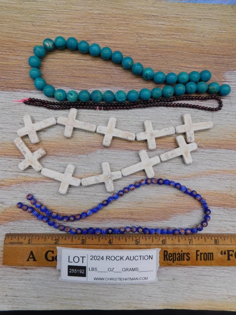 STONE BEADS ROCK STONE LAPIDARY SPECIMEN - 2
