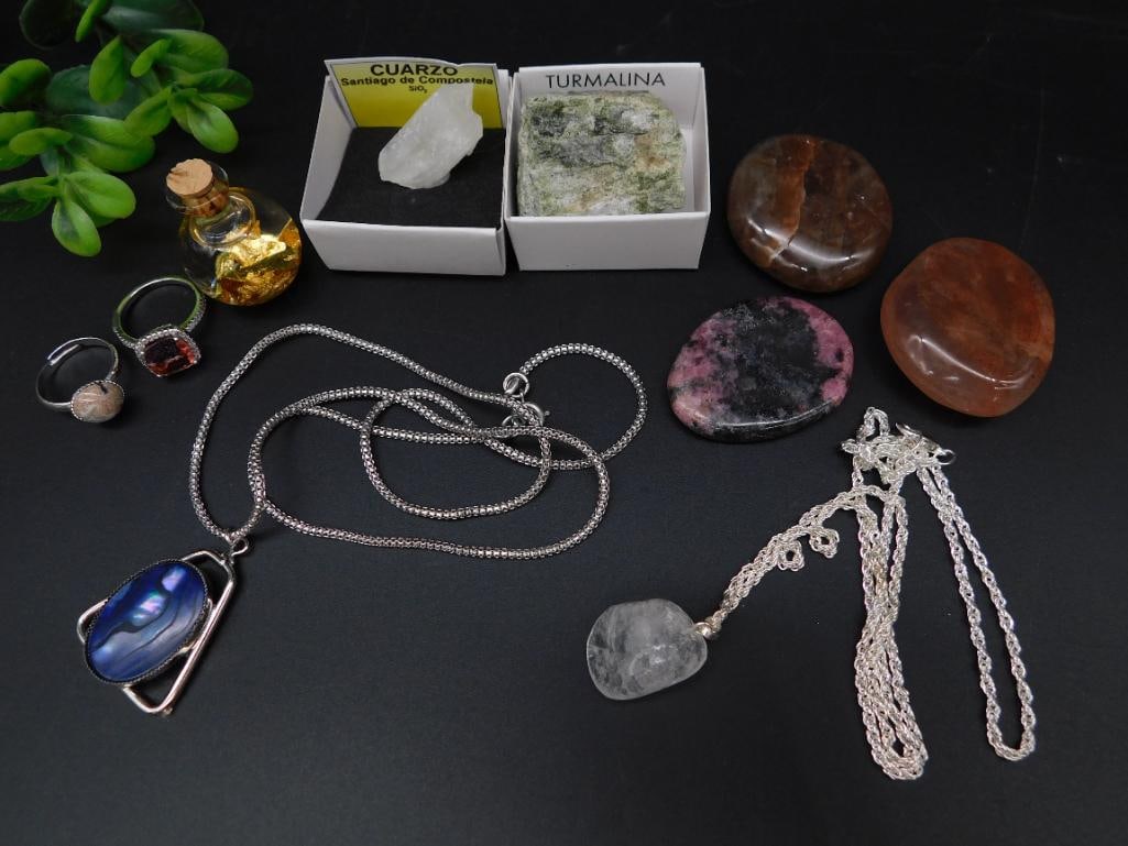 MIXED LOT ROCK STONE LAPIDARY SPECIMEN: MIXED LOT ROCK STONE LAPIDARY SPECIMEN