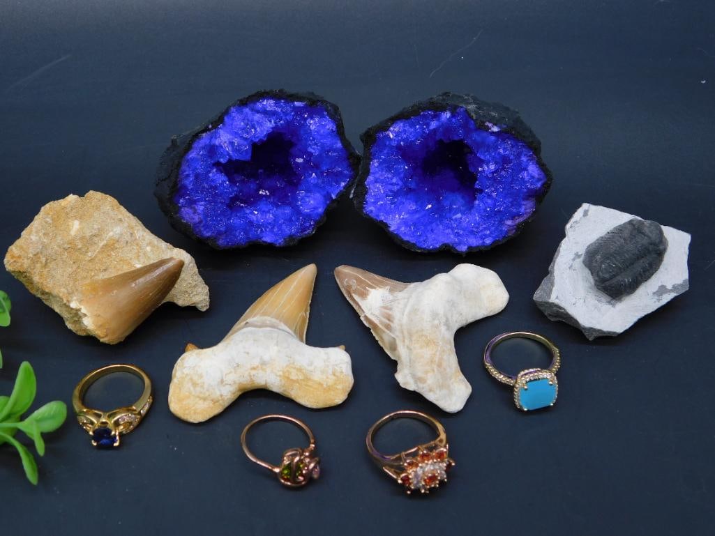 MIXED LOT ROCK STONE LAPIDARY SPECIMEN: MIXED LOT ROCK STONE LAPIDARY SPECIMEN