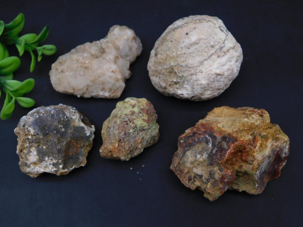 MIXED ROUGH ROCK STONE LAPIDARY SPECIMEN: MIXED ROUGH ROCK STONE LAPIDARY SPECIMEN
