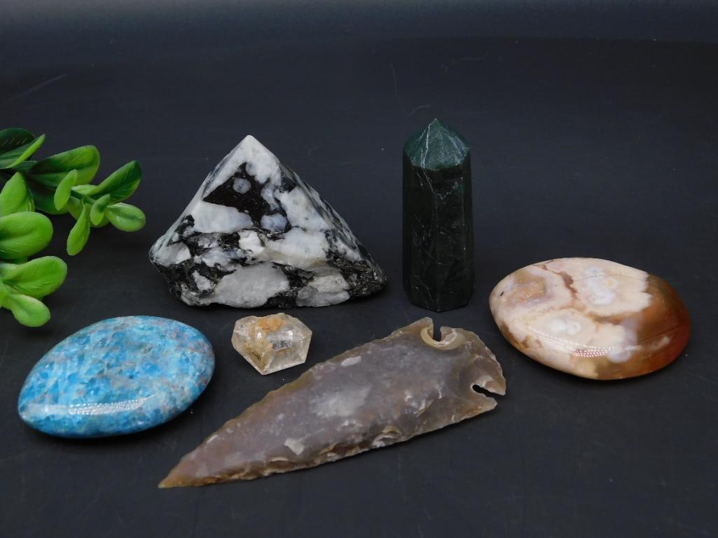 MIXED LOT ROCK STONE LAPIDARY SPECIMEN: MIXED LOT ROCK STONE LAPIDARY SPECIMEN
