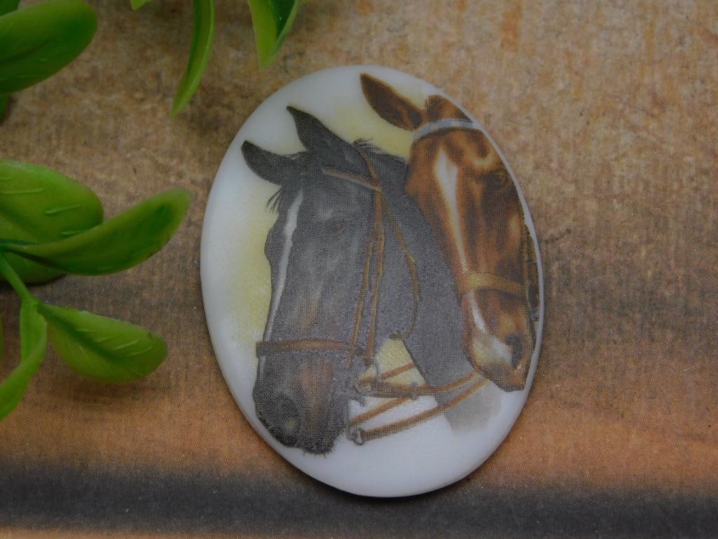 HORSE CABOCHON ROCK STONE LAPIDARY SPECIMEN (1 of 2)