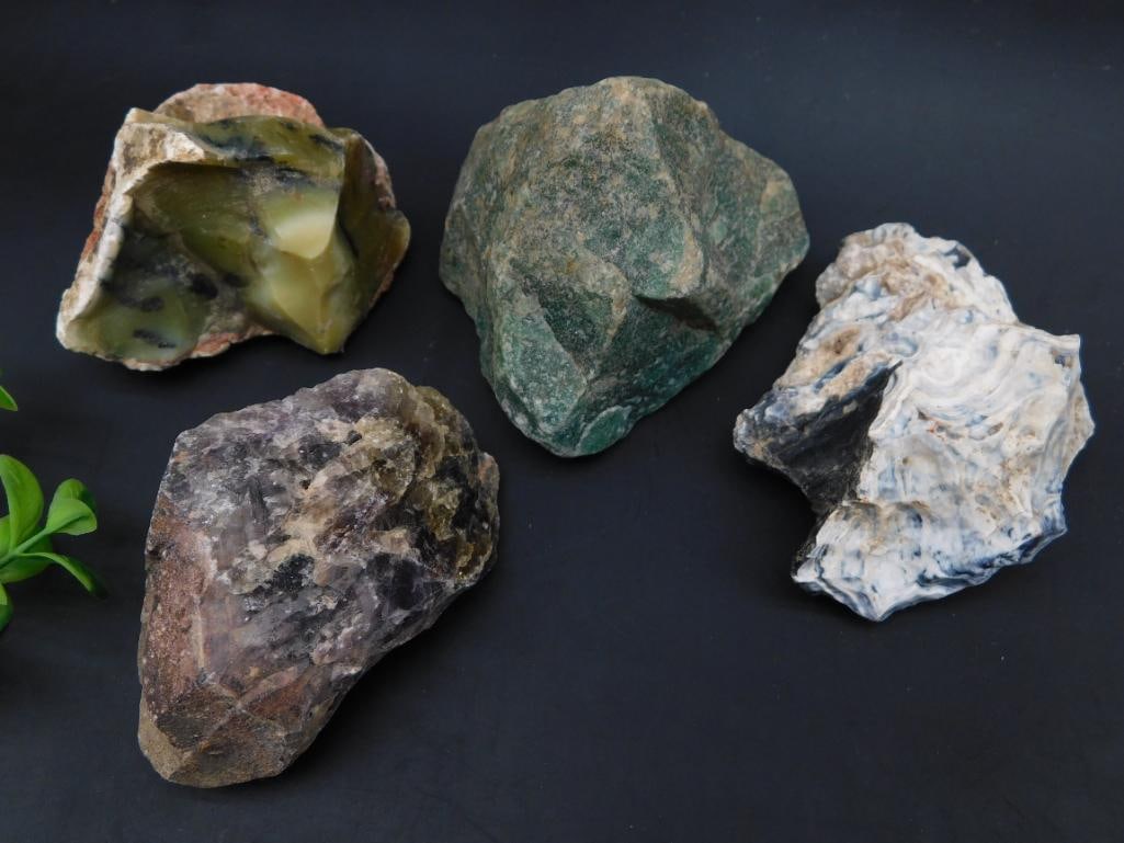 MIXED ROUGH LOT ROCK STONE LAPIDARY SPECIMEN: MIXED ROUGH LOT ROCK STONE LAPIDARY SPECIMEN
