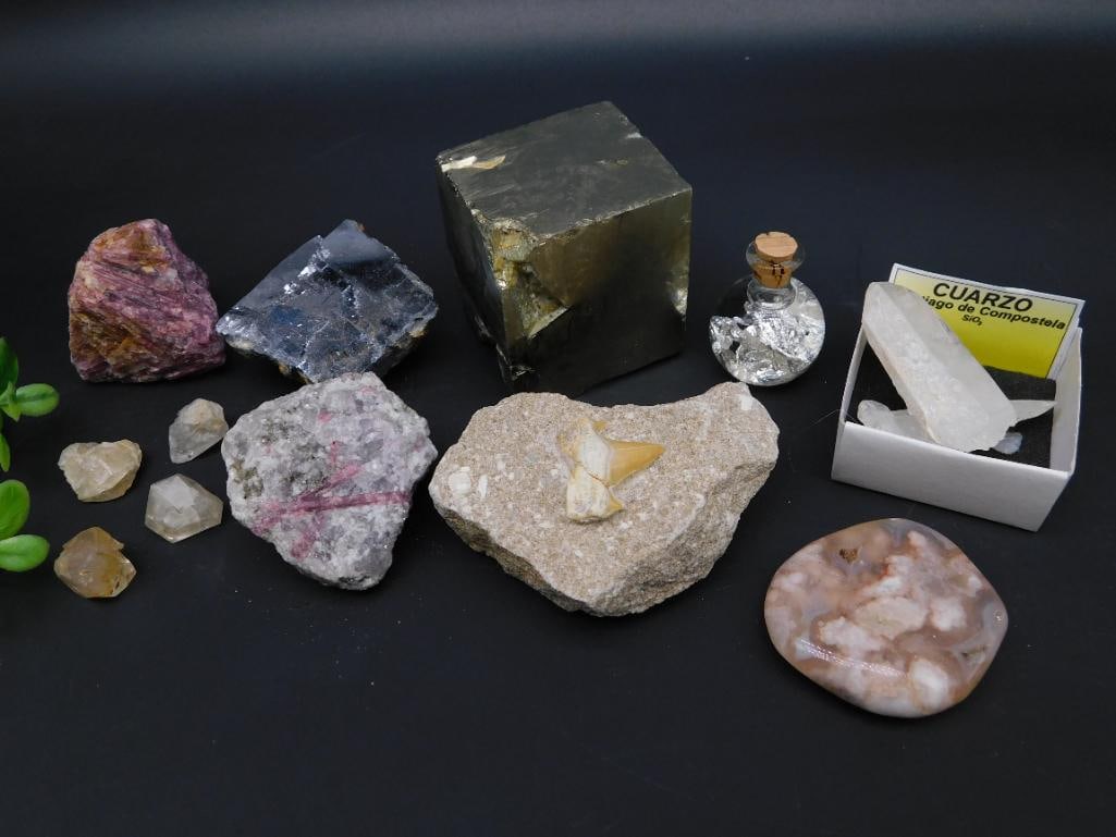 MIXED LOT ROCK STONE LAPIDARY SPECIMEN: MIXED LOT ROCK STONE LAPIDARY SPECIMEN
