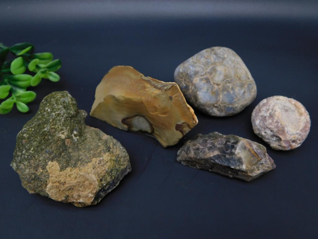 MIXED ROUGH LOT ROCK STONE LAPIDARY SPECIMEN: MIXED ROUGH LOT ROCK STONE LAPIDARY SPECIMEN