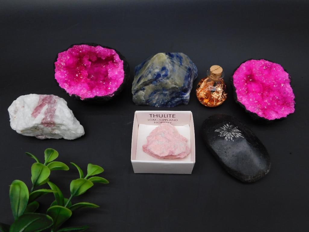 MIXED LOT ROCK STONE LAPIDARY SPECIMEN: MIXED LOT ROCK STONE LAPIDARY SPECIMEN