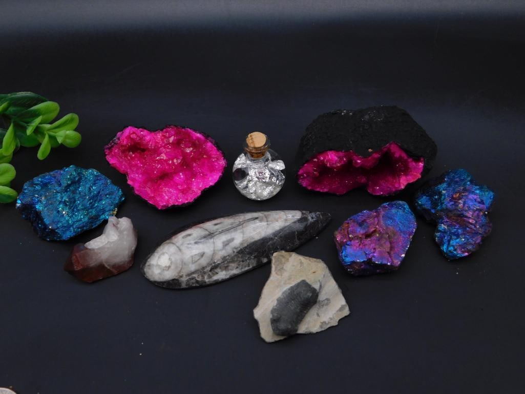 MIXED LOT ROCK STONE LAPIDARY SPECIMEN: MIXED LOT ROCK STONE LAPIDARY SPECIMEN