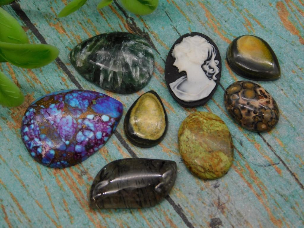 MIXED STONE CABOCHON LOT: MIXED STONE CABOCHON LOT