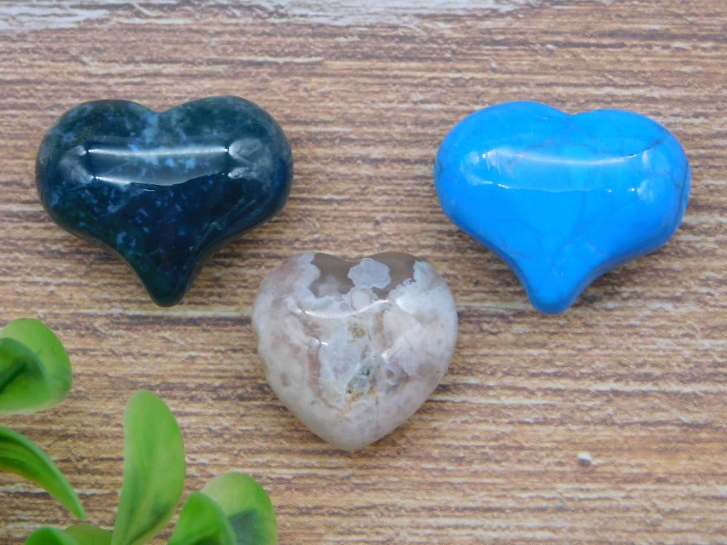 STONE HEARTS ROCK STONE LAPIDARY SPECIMEN: STONE HEARTS ROCK STONE LAPIDARY SPECIMEN