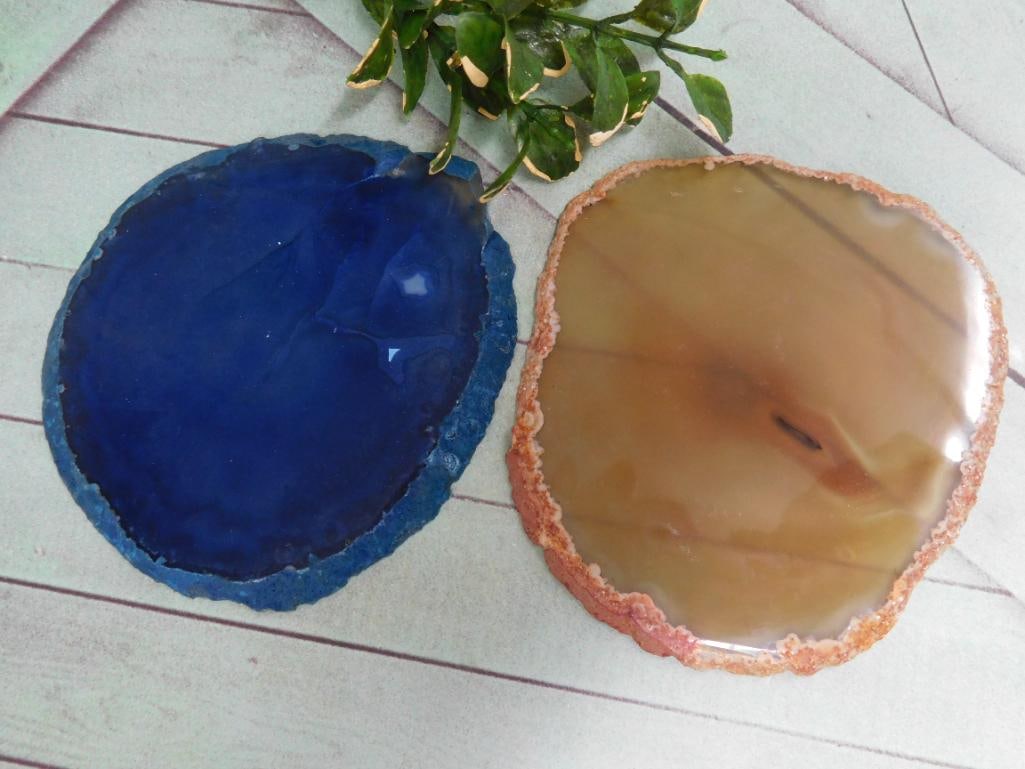 AGATE SLICES ROCK STONE LAPIDARY SPECIMEN: AGATE SLICES ROCK STONE LAPIDARY SPECIMEN