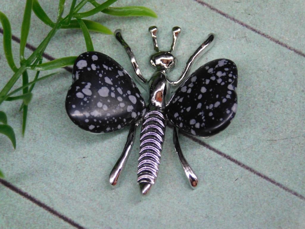 SNOWFLAKE OBSIDIAN BUG VINTAGE ANTIQUE (1 of 2)