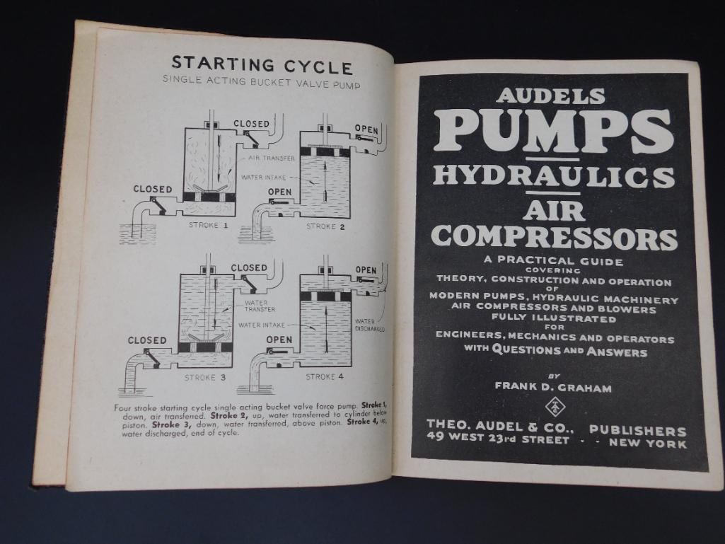 1943 AUDELS PUMPS HYDRAULICS AIR COMPRESSORS GUIDE VINTAGE AUTOMOBILIA ANTIQUE: 1943 AUDELS PUMPS HYDRAULICS AIR COMPRESSORS GUIDE VINTAGE AUTOMOBILIA ANTIQUE