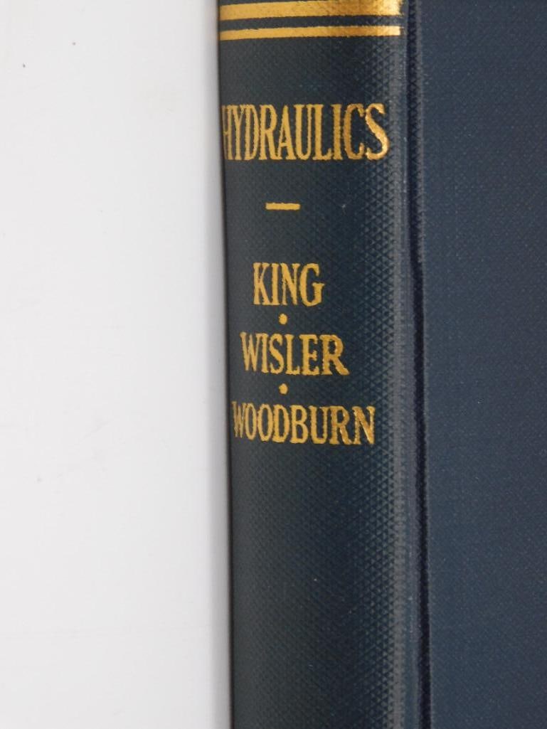 1941 HYDRAULICS BOOK BY KING WISLER WOODBURN VINTAGE ANTIQUE: 1941 HYDRAULICS BOOK BY KING WISLER WOODBURN VINTAGE ANTIQUE