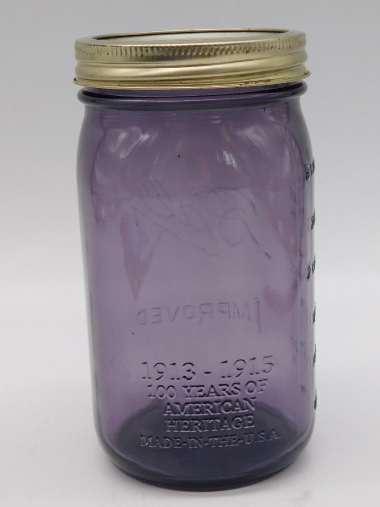 VINTAGE-STYLE BALL PURPLE GLASS CANNING JAR AMERICAN HERITAGE (1 of 3)