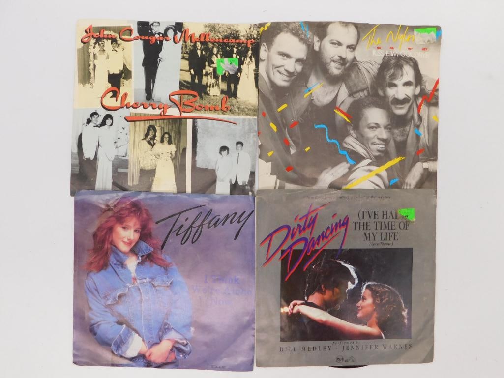 LOT OF 4 VINYL RECORDS TIFFANY DIRTY DANCING JOHN COUGAR MELLENCAMP AND THE NIGHT: LOT OF 4 VINYL RECORDS TIFFANY DIRTY DANCING JOHN COUGAR MELLENCAMP AND THE NIGHT