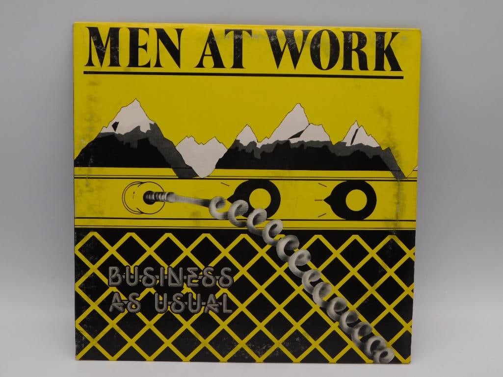 BUSINESS AS USUAL BY MEN AT WORK VINYL RECORD: BUSINESS AS USUAL BY MEN AT WORK VINYL RECORD