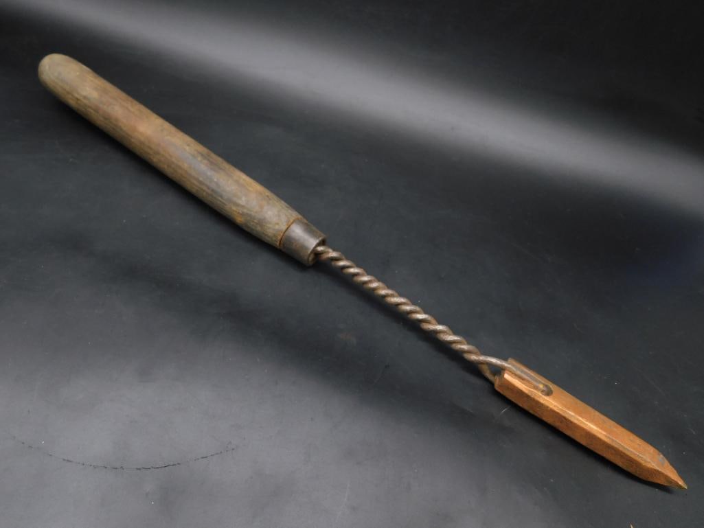 TWISTED HANDLE SOLDERING IRON VINTAGE ANTIQUE: TWISTED HANDLE SOLDERING IRON VINTAGE ANTIQUE