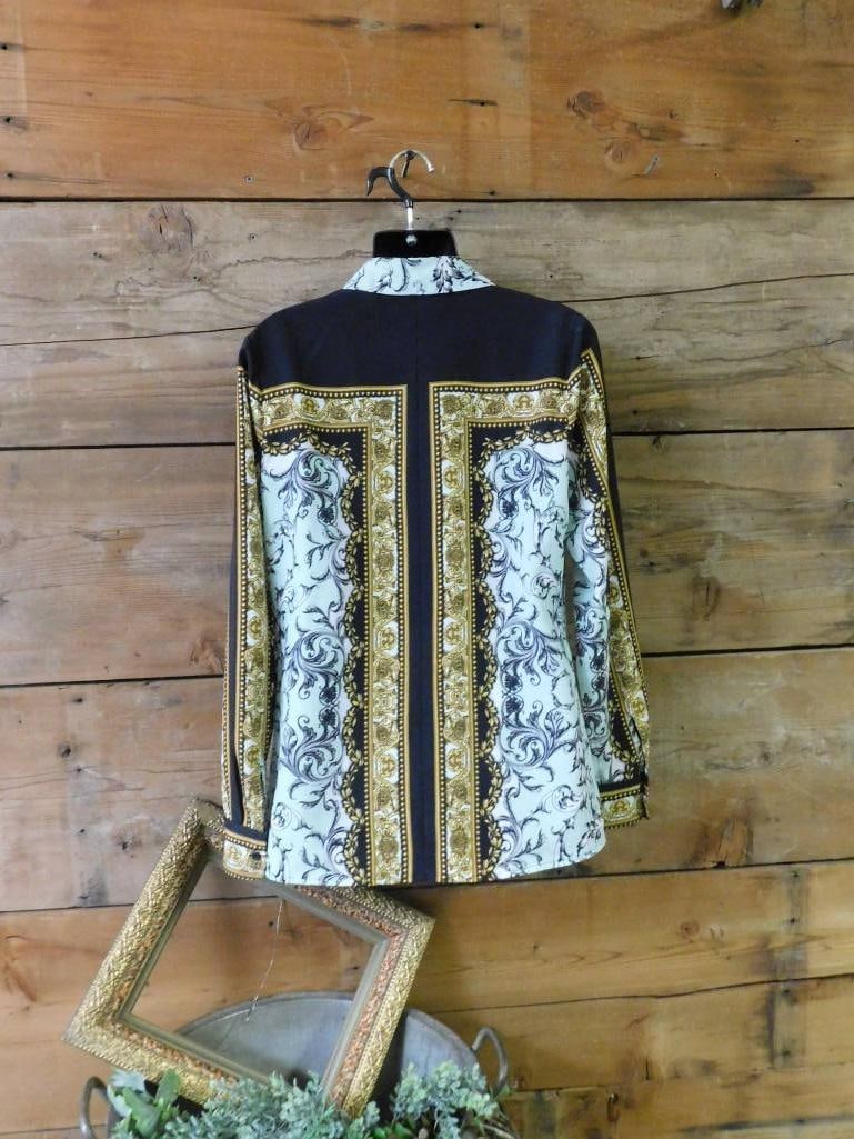 Boston Proper Size 6 Baroque Print Jacket: Boston Proper Size 6 Baroque Print Jacket