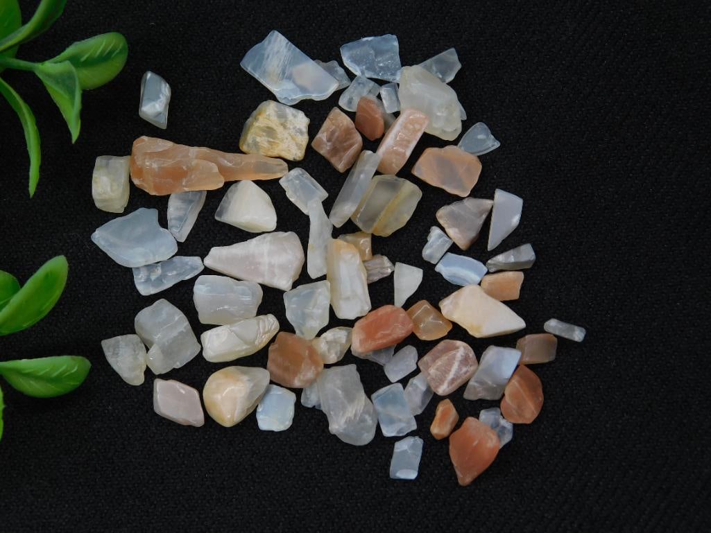 Assorted Small Moonstone Gemstone Pieces - 12 Grams ROCK STONE LAPIDARY SPECIMEN (1 of 3)