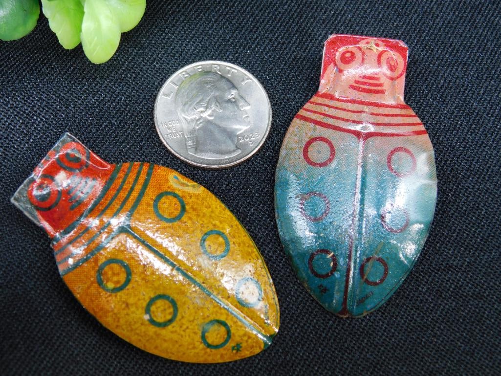 Vintage Enameled Bug-Shaped Tin Toys (1 of 3)