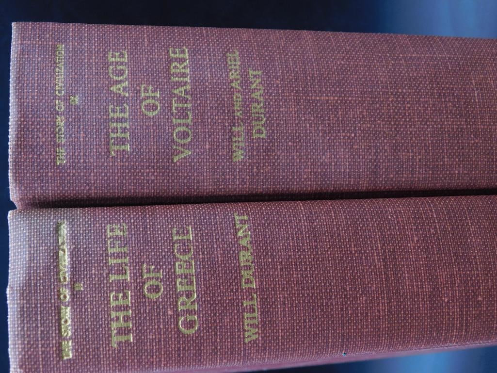 Set of Two Books by Will Durant: Life of Greece & Age of Voltaire (1 of 6)
