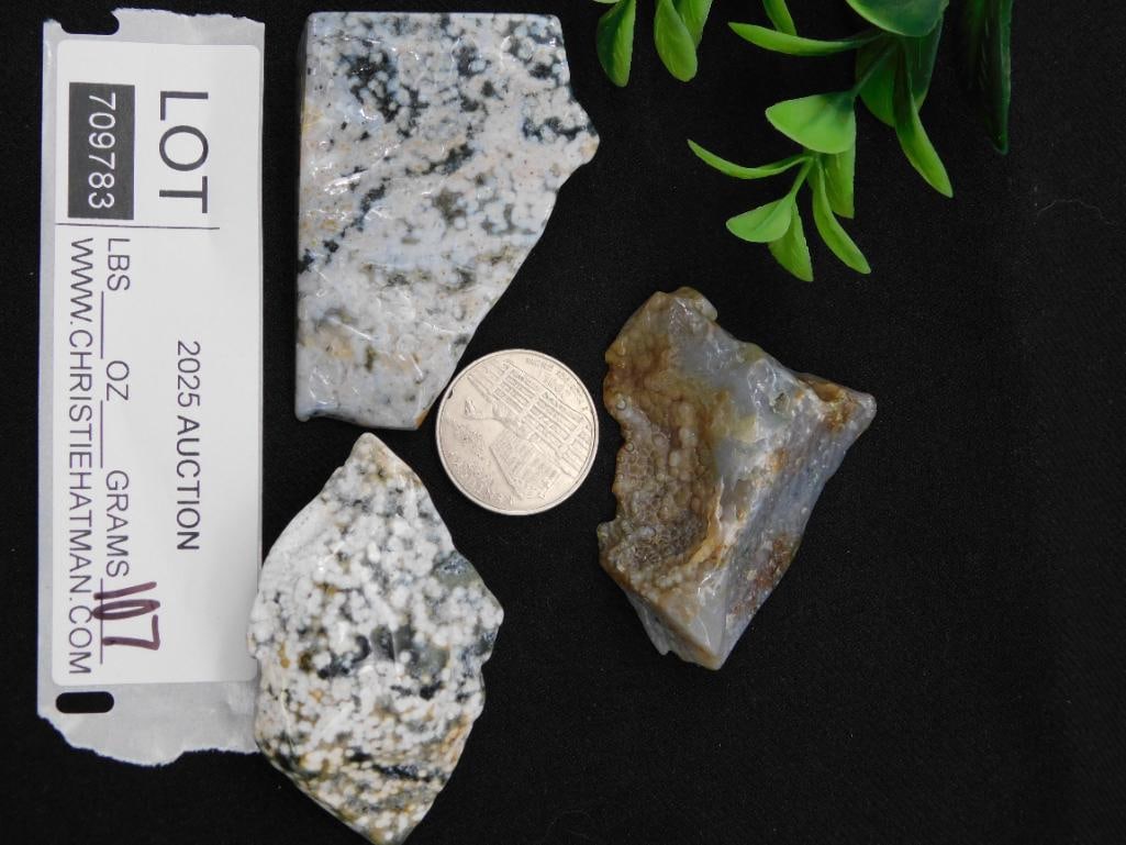 Three Ocean Jasper Specimens Rock Stone Lapidary Specimen - 2