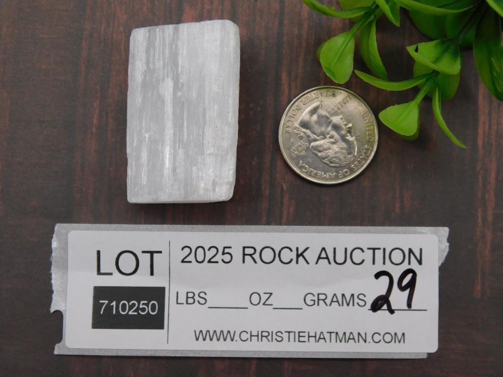 Rectangular Selenite Mineral Specimen ROCK STONE LAPIDARY SPECIMEN - 2