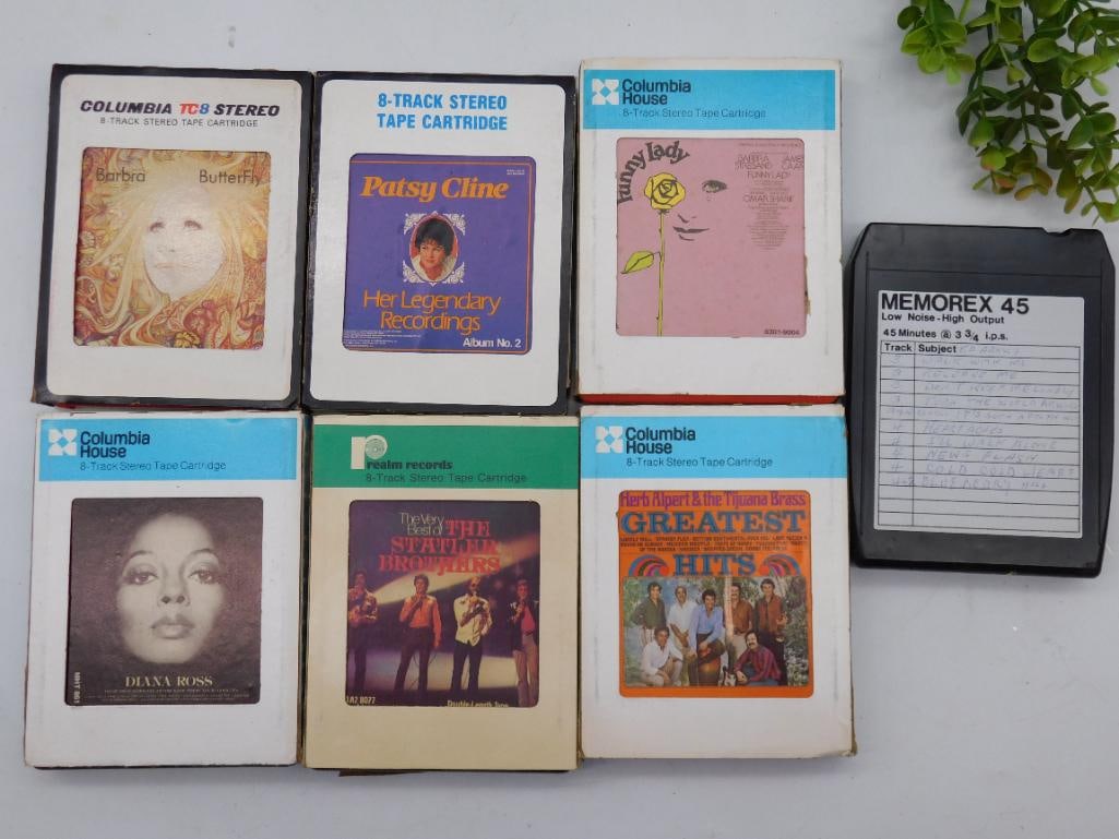 Vintage 8-Track Tapes and Storage Case (1 of 3)