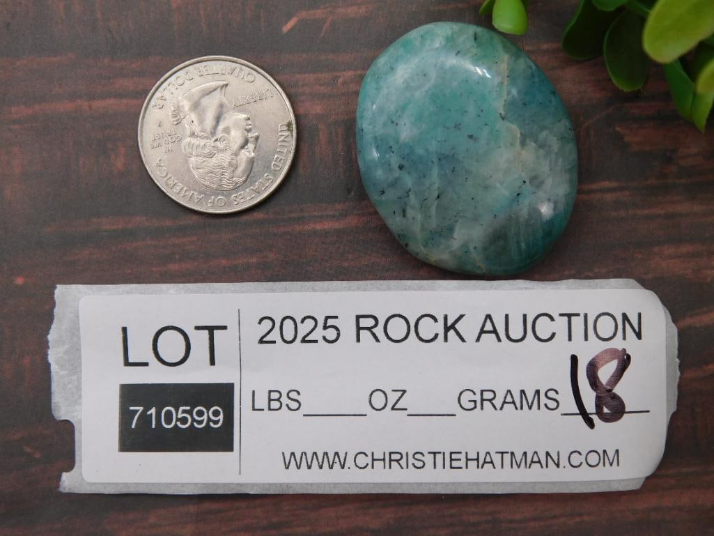 Amazonite Worry Stone Rock Stone Lapidary Specimen - 2