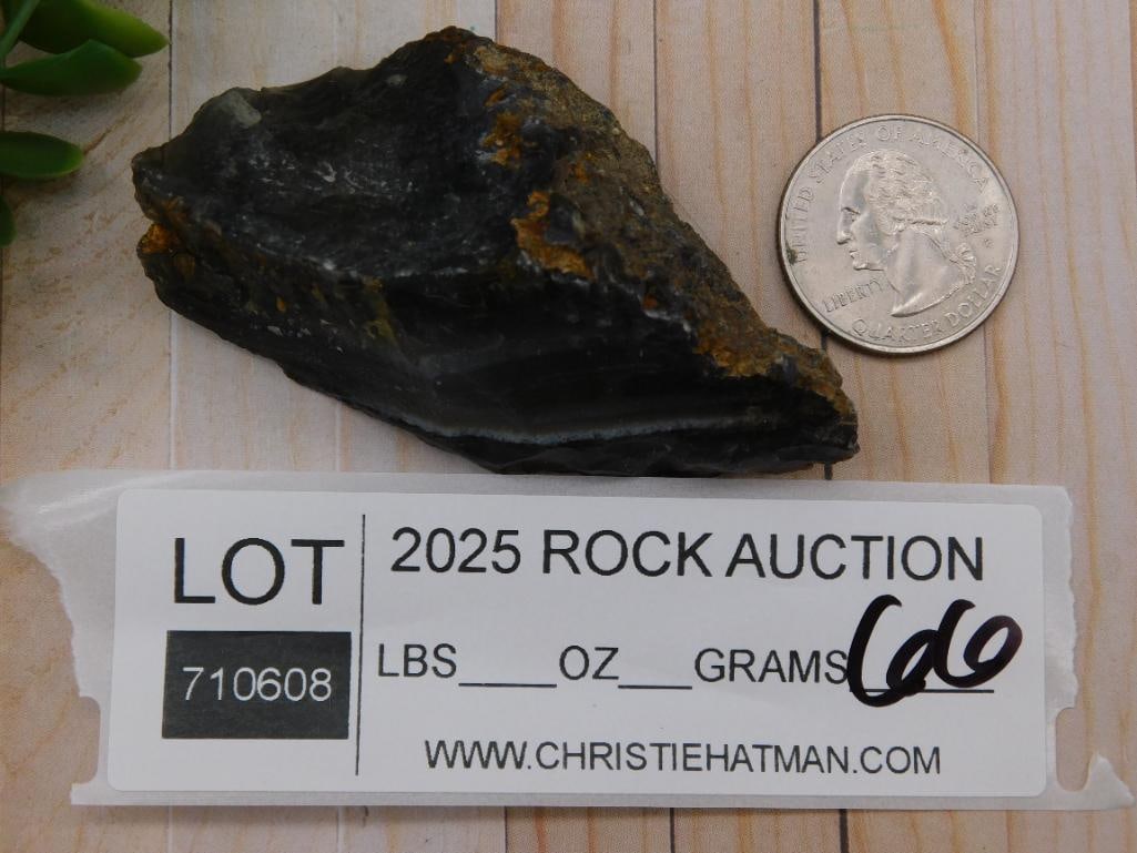 Obsidian Rock Stone Lapidary Specimen - 2