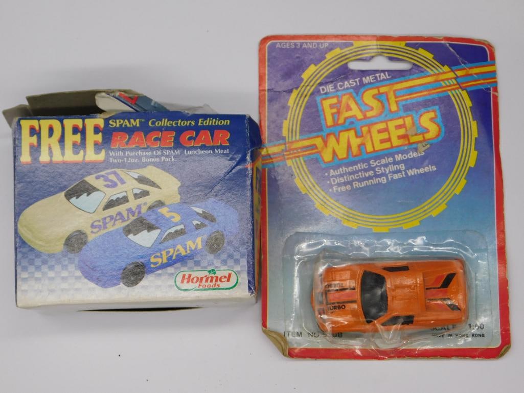 SPAM HORMEL COLLECTORS EDITION RACE CAR AND DIE CAST FAST WHEELS IN ORIGINAL PAC: SPAM HORMEL COLLECTORS EDITION RACE CAR AND DIE CAST FAST WHEELS IN ORIGINAL PAC