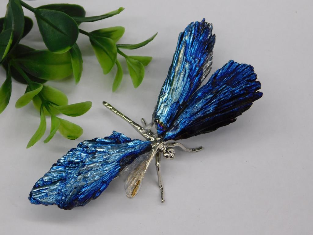 BLUE KYANITE DRAGONFLY ROCK STONE LAPIDARY SPECIMEN: BLUE KYANITE DRAGONFLY ROCK STONE LAPIDARY SPECIMEN