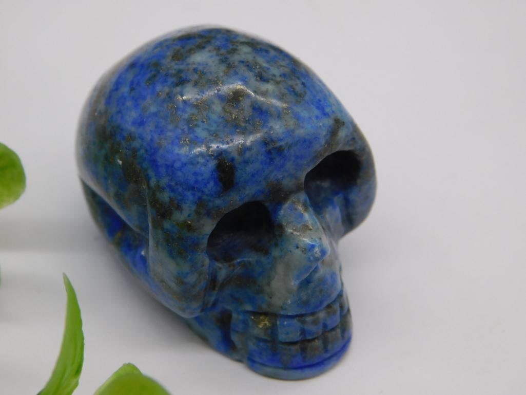 LAPIS LAZULI SKULL ROCK STONE LAPIDARY SPECIMEN: LAPIS LAZULI SKULL ROCK STONE LAPIDARY SPECIMEN