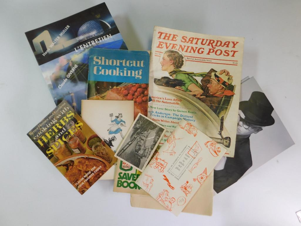 VINTAGE EPHEMERA, SATURDAY EVENING POST AND ANTIQUE COOKBOOKS (1 of 3)