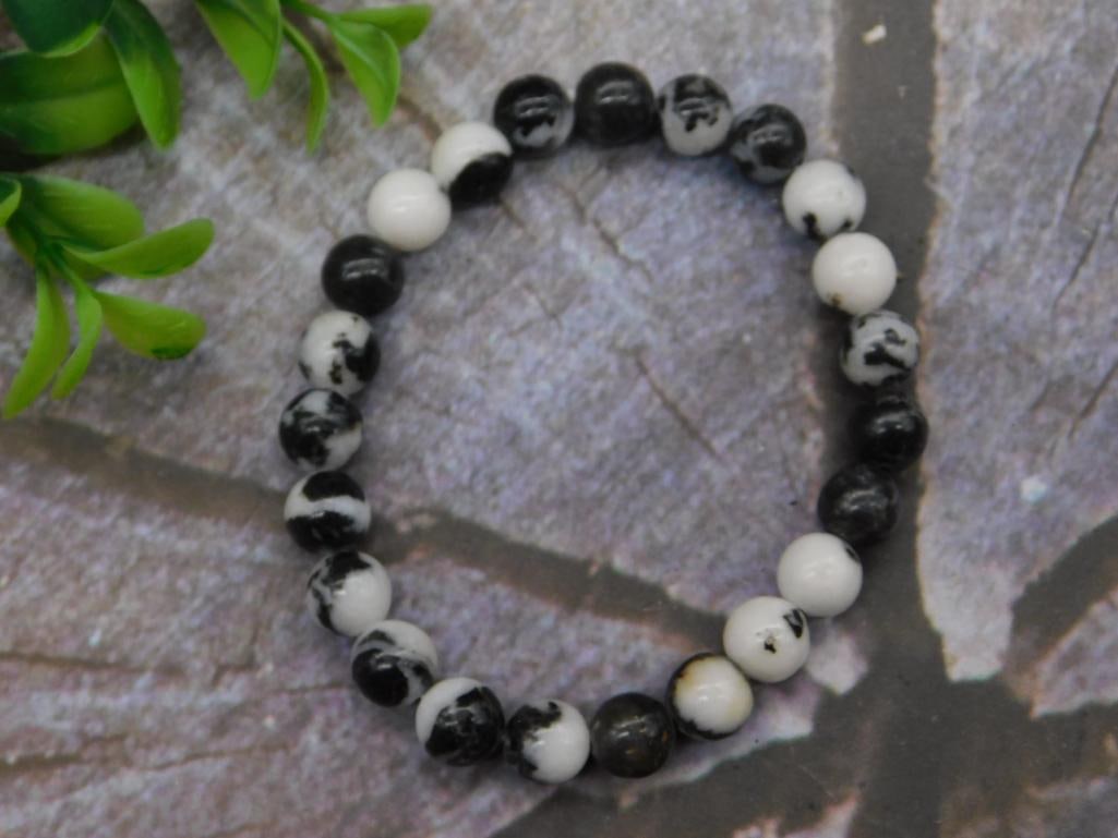 DENDRITIC OPALITE STRETCH BRACELET ROCK STONE LAPIDARY SPECIMEN: DENDRITIC OPALITE STRETCH BRACELET ROCK STONE LAPIDARY SPECIMEN