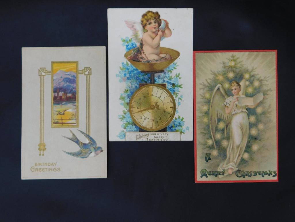 ANTIQUE POSTCARDS VINTAGE EPHEMERA (1 of 2)