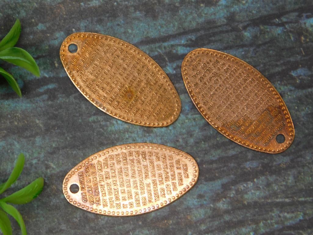 THE LORDS PRAYER PRESSED PENNY PENDANTS LOT OF 3 (1 of 2)
