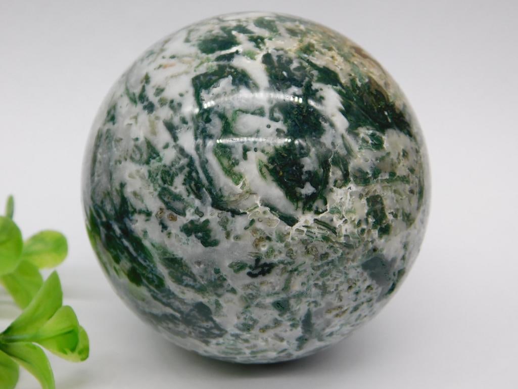 TREE AGATE SPHERE ROCK STONE LAPIDARY SPECIMEN (1 of 2)