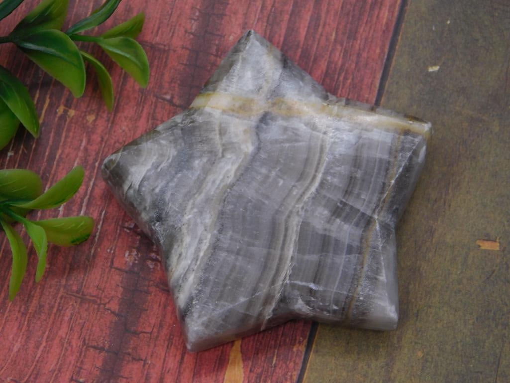 BANDED CALCITE STAR ROCK STONE LAPIDARY SPECIMEN (1 of 2)