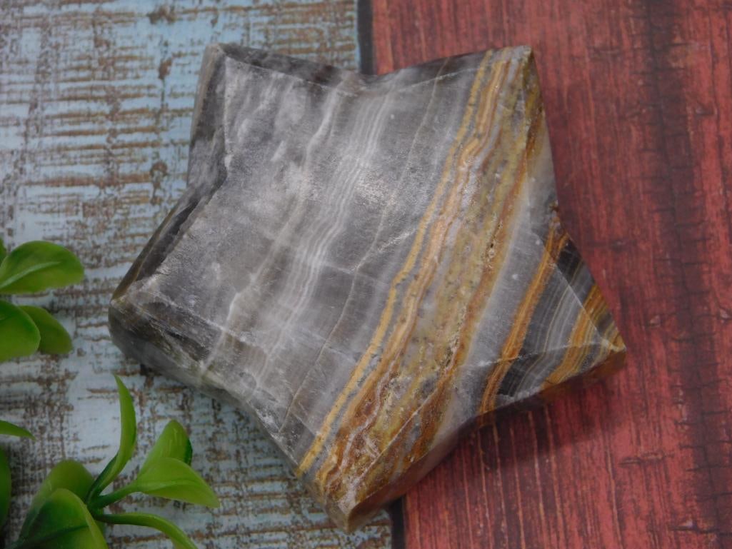 BANDED CALCITE STAR ROCK STONE LAPIDARY SPECIMEN (1 of 3)