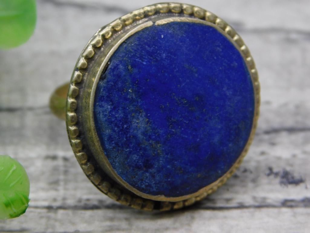 LAPIS LAZULI RING ROCK STONE LAPIDARY SPECIMEN (1 of 3)
