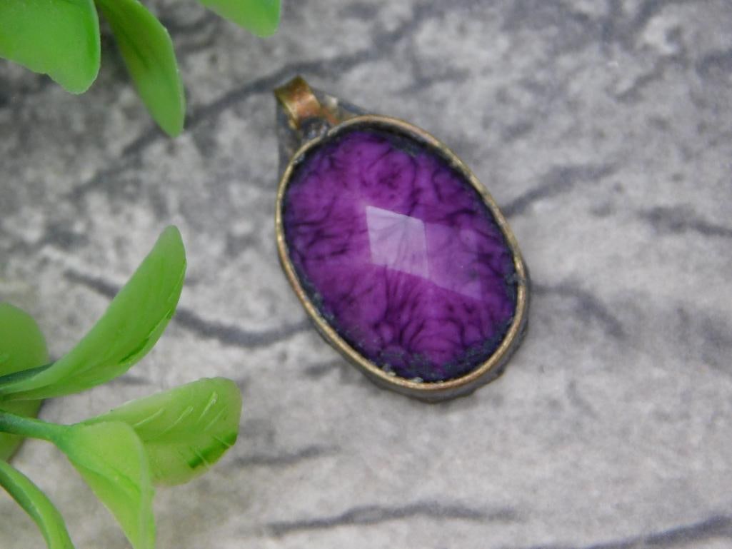 STONE PENDANT ROCK STONE LAPIDARY SPECIMEN (1 of 2)