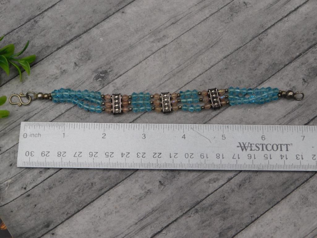 BEADED BRACELET ROCK STONE LAPIDARY SPECIMEN - 2