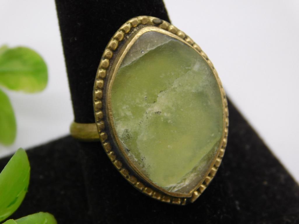 PREHNITE RING SIZE 8 ROCK STONE LAPIDARY SPECIMEN (1 of 2)