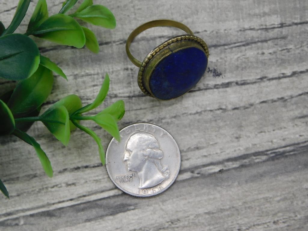 LAPIS LAZULI RING ROCK STONE LAPIDARY SPECIMEN - 2