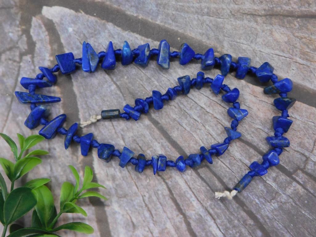 LAPIS LAZULI BEADS ROCK STONE LAPIDARY SPECIMEN: LAPIS LAZULI BEADS ROCK STONE LAPIDARY SPECIMEN — Part of our Discover Vintage Vault, Crystals and Gems auction at HATMAN'S Auctions! Please see photos for measurements and condition. YES, we have