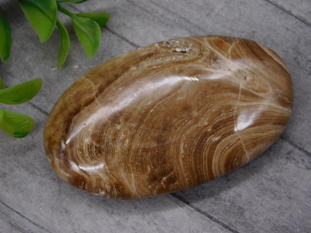 CHOCOLATE CALCITE ROCK STONE LAPIDARY SPECIMEN: CHOCOLATE CALCITE ROCK STONE LAPIDARY SPECIMEN — Part of our Discover Vintage Vault, Crystals and Gems auction at HATMAN'S Auctions! Please see photos for measurements and condition. YES, we have