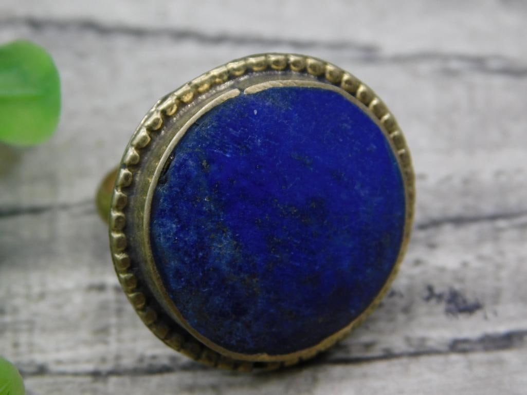 LAPIS LAZULI RING ROCK STONE LAPIDARY SPECIMEN (1 of 2)